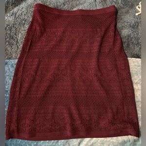 Maroon Sweater Pencil Skirt size Medium  White House Black Market (NWT)